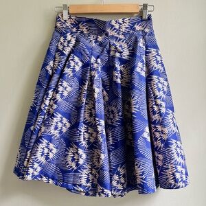 Francis & Benedict | NWT Blue Floral Wheat A-Line Skirt